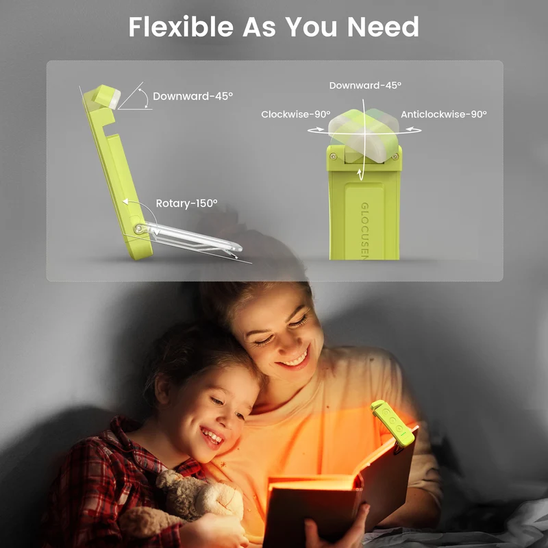 Glocusent Bookmark Style Reading Light USB Rechargeable