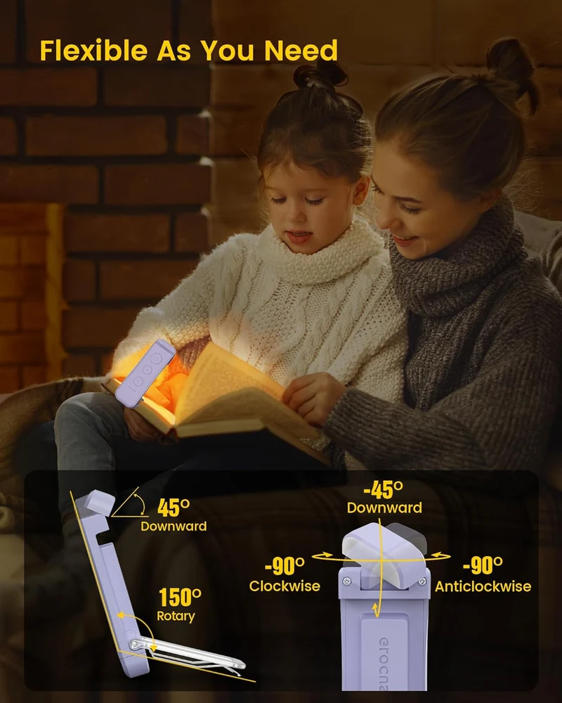 Glocusent Bookmark Style Reading Light USB Rechargeable