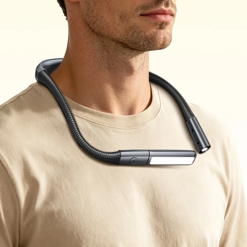 Glocusent Dual-Beam Ergonomic LED Neck Light