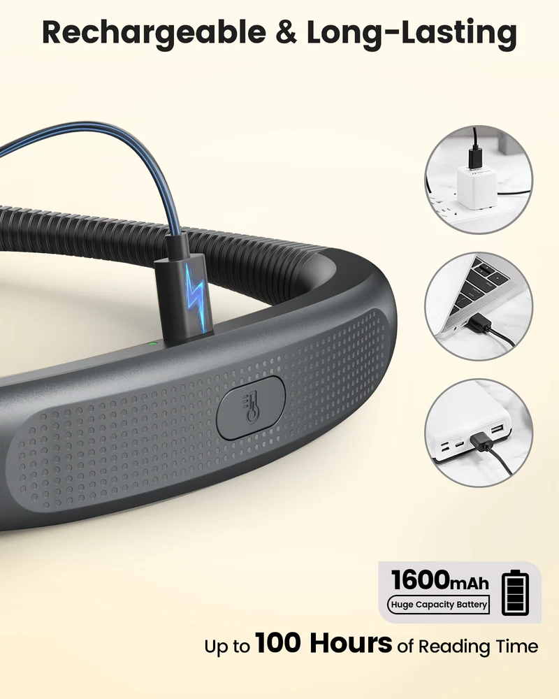 Glocusent Dual-Beam Ergonomic LED Neck Light