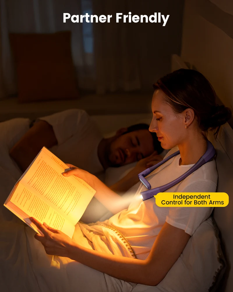 Glocusent Dual-Beam Ergonomic LED Neck Light
