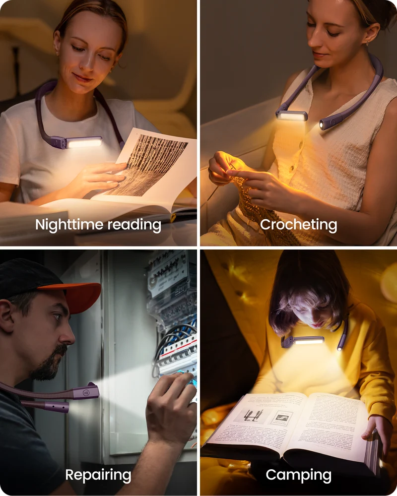 Glocusent Dual-Beam Ergonomic LED Neck Light