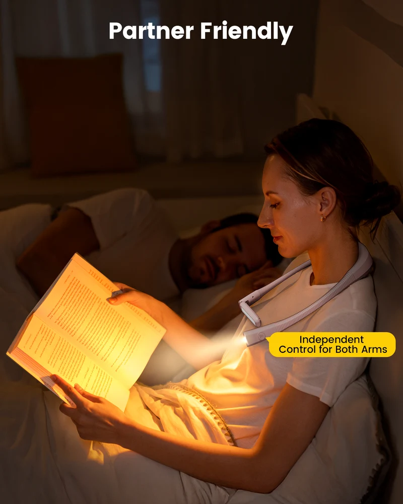 Glocusent Dual-Beam Ergonomic LED Neck Light