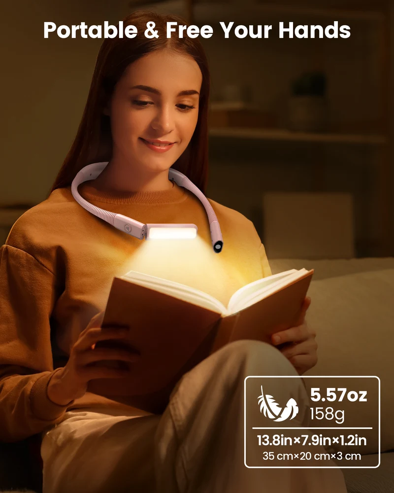 Glocusent Dual-Beam Ergonomic LED Neck Light