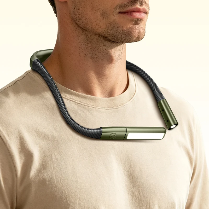 Glocusent Dual-Beam Ergonomic LED Neck Light