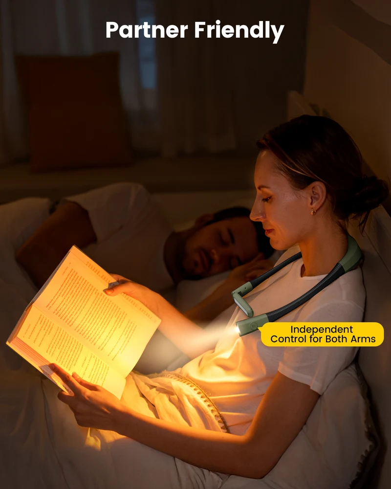 Glocusent Dual-Beam Ergonomic LED Neck Light