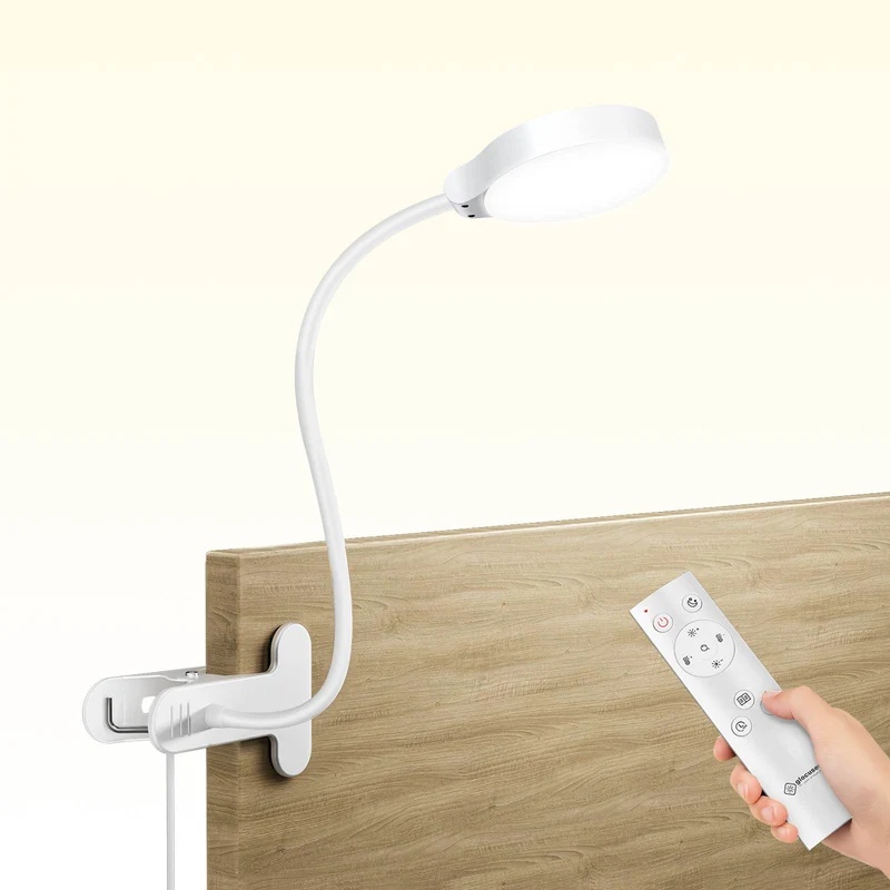 Glocusent 36 LED Clip-on Reading Light for Desk, Headboard & Computer with Remote U.S. Only