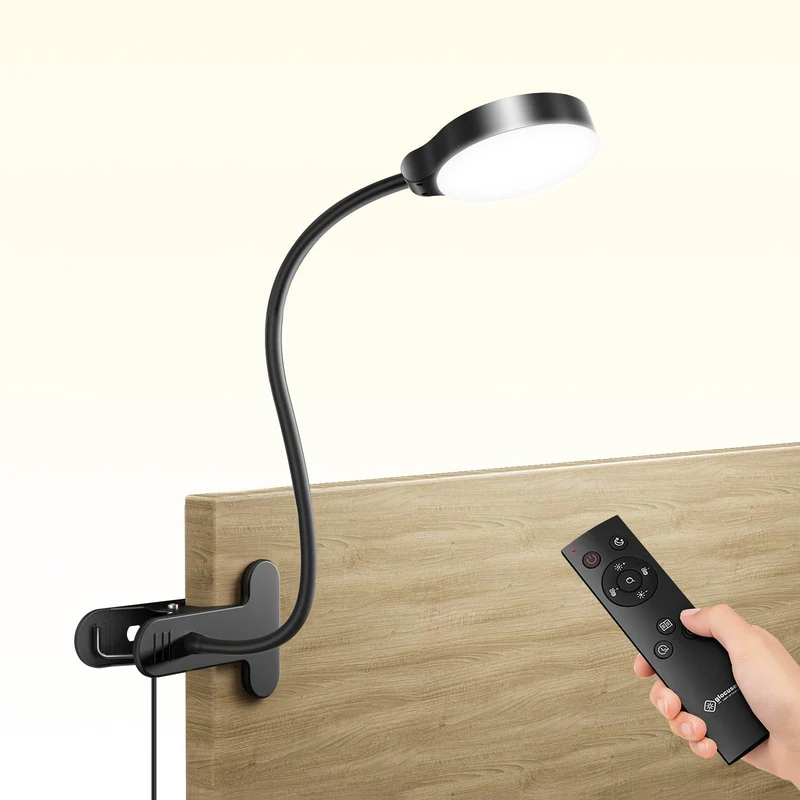 Glocusent 36 LED Clip-on Reading Light for Desk, Headboard & Computer with Remote U.S. Only