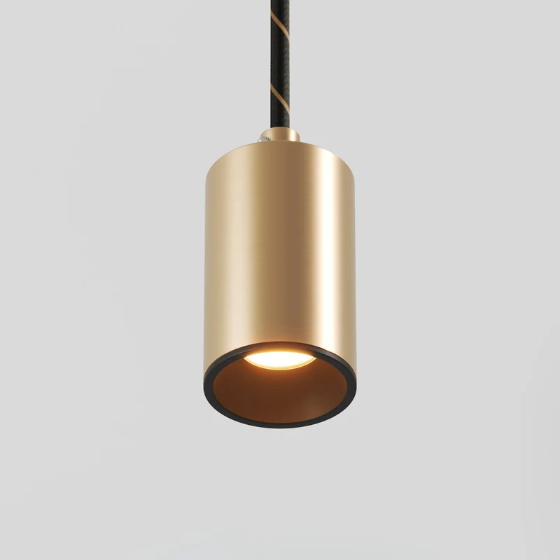 Lampe à suspension avec Spot GU10 Bispot pour système sur rail - Bronze satiné / Noir