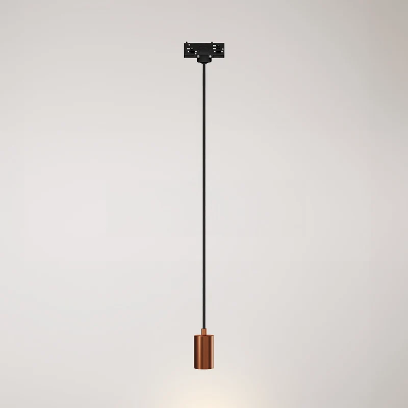 Suspension avec Spot GU10 Bispot pour système sur rail - Cuivre satiné