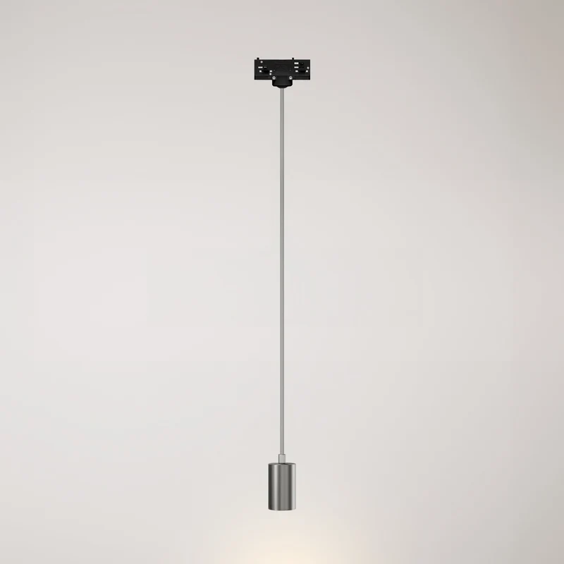 Suspension avec Spot GU10 Bispot pour système sur rail - Titane satiné