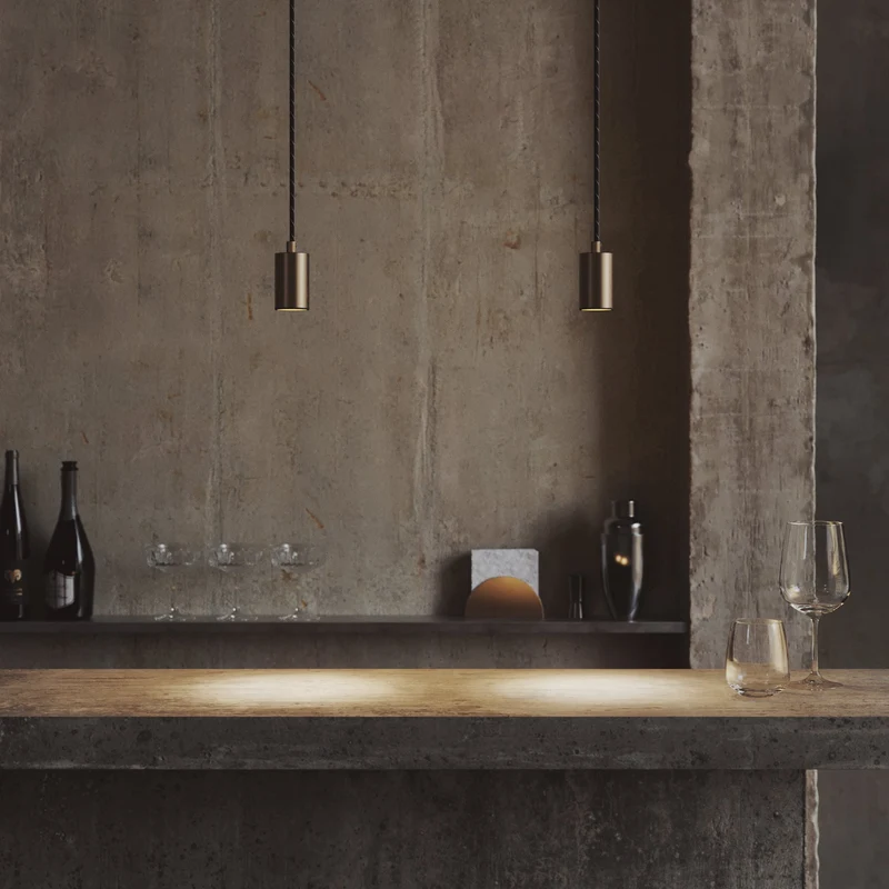 Lampe à suspension avec Spot GU10 Bispot - Bronze satiné / Noir
