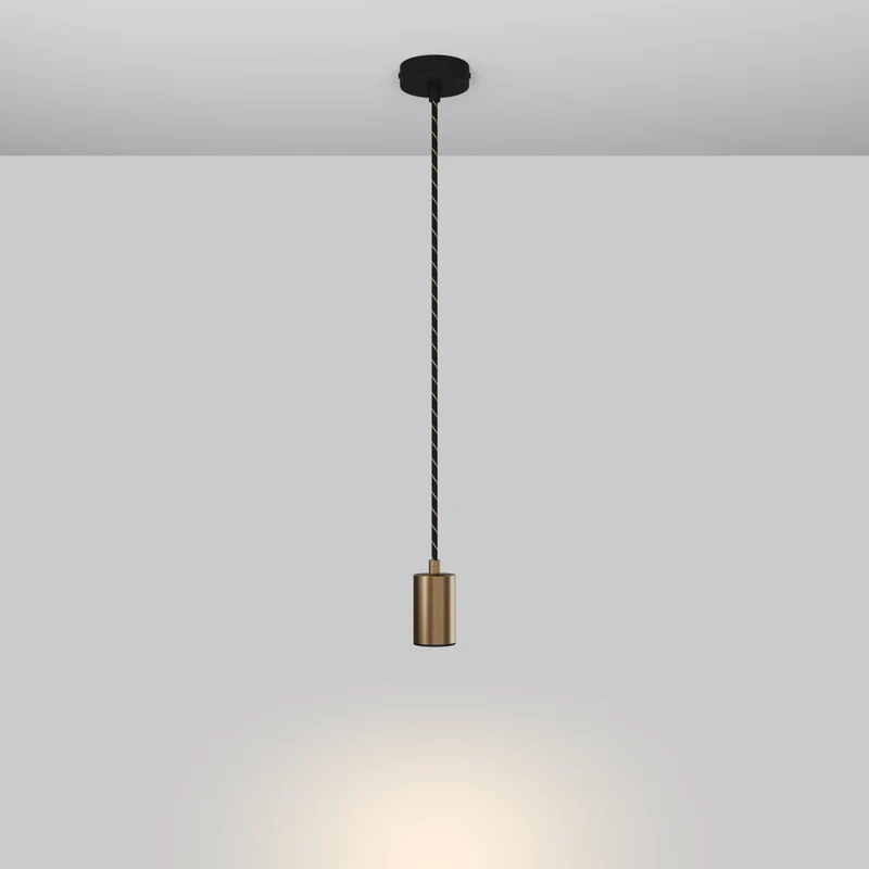 Lampe à suspension avec Spot GU10 Bispot - Bronze satiné / Noir