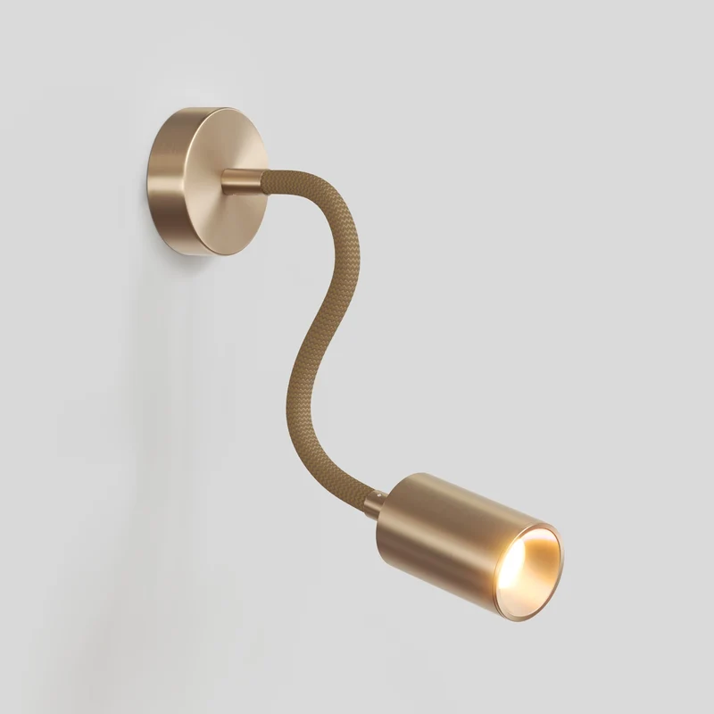 Lampe murale ou plafond avec Spot GU10 Bispot et bras orientable Flex 30 cm - Bronze satiné