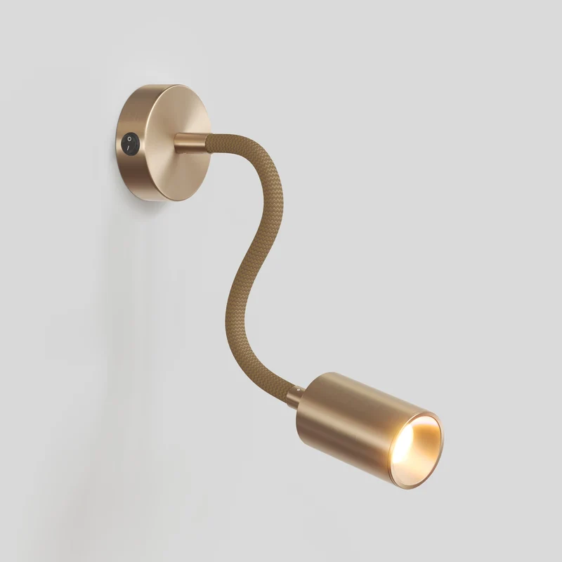 Lampe murale ou plafond avec Spot GU10 Bispot et bras orientable Flex 30 cm - Bronze satiné