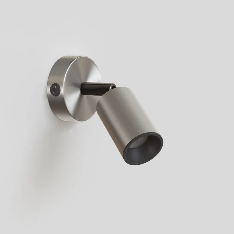 Spot GU10 orientable pour mur ou plafond Bispot - Titane satiné / Noir