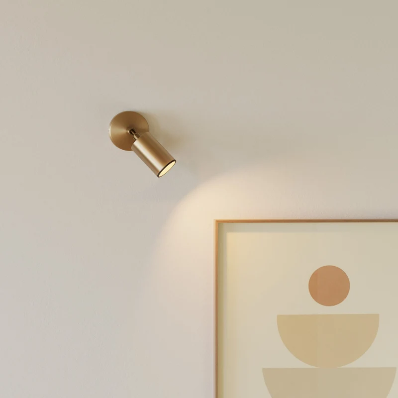 Spot GU10 orientable pour applique ou plafonnier Bispot - Bronze satiné / Noir