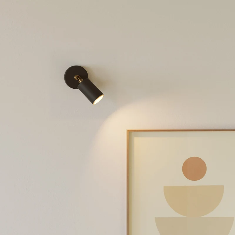 Spot GU10 orientable pour applique ou plafonnier Bispot - Noir / Bronze satiné