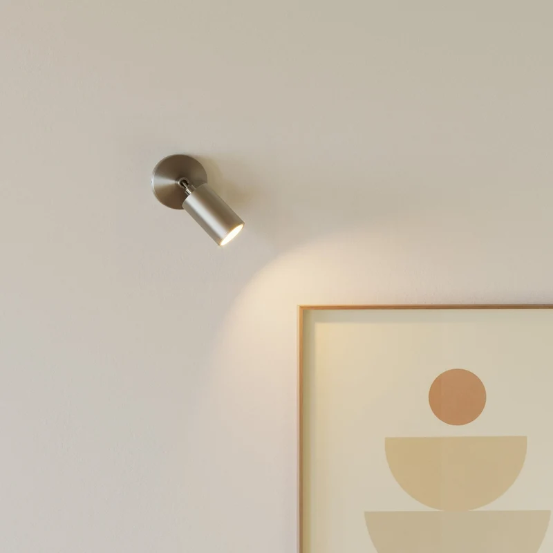 Faretto GU10 orientabile da parete o soffitto Bispot - Titanio satinato