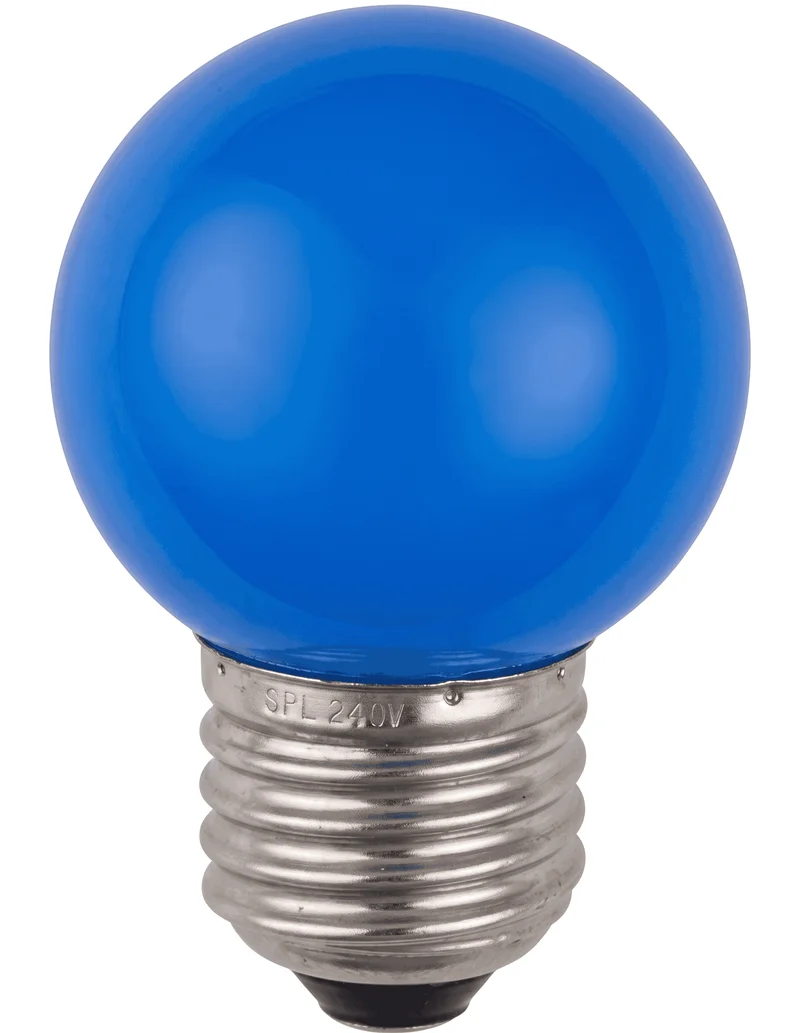 Ampoule LED E27 Sphérique 1.5W Couleur – Rouge, Jaune, Vert ou Bleu