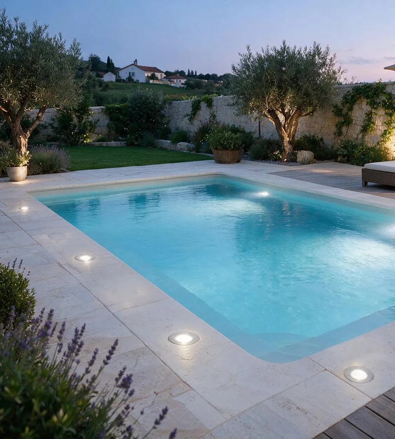 Lot de 6 spots encastrables de sol 12V GU5.3 INOX 316 IP67 - Diam 10 cm