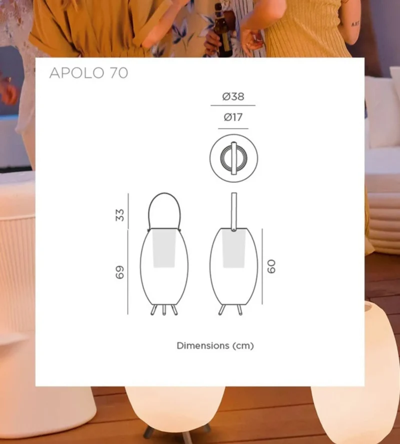 Seau à bouteille lumineux APOLO - Hauts-parleurs intégrés - Éclairage blanc et multicouleur réglable