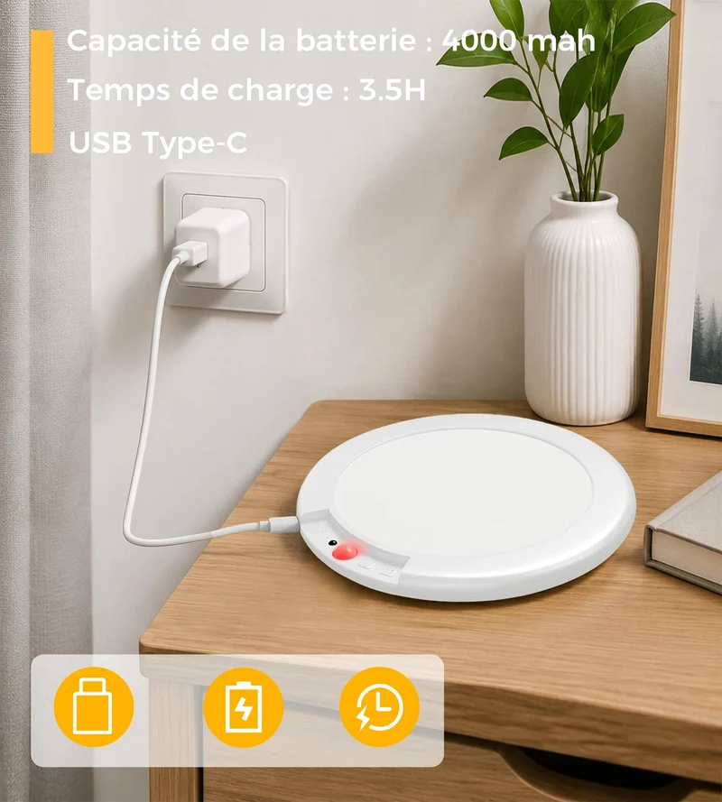 Mini plafonnier LED magnétique MAO télécommandable - Intérieur