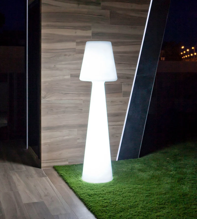 Lampadaire design rechargeable LOLA - Éclairage blanc et multicolore réglable - Extérieur et Intérieur