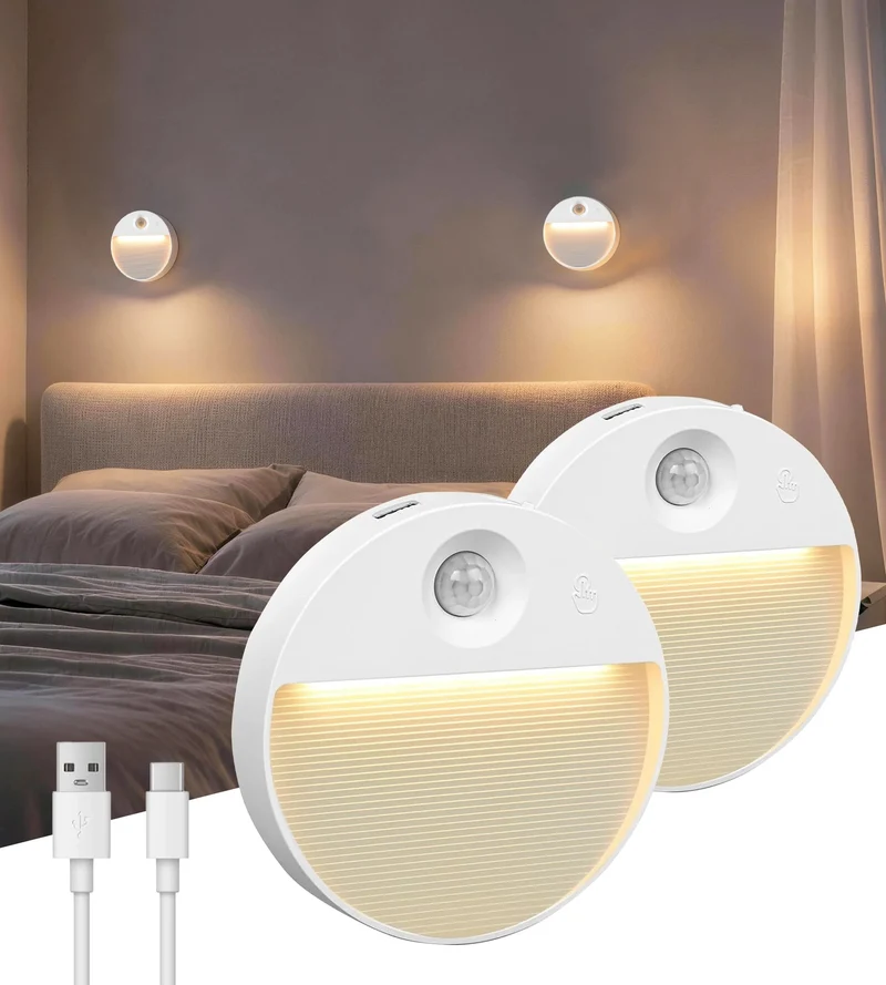 Pack x 2 Veilleuses Intérieures NEO LED à Détection de Mouvement