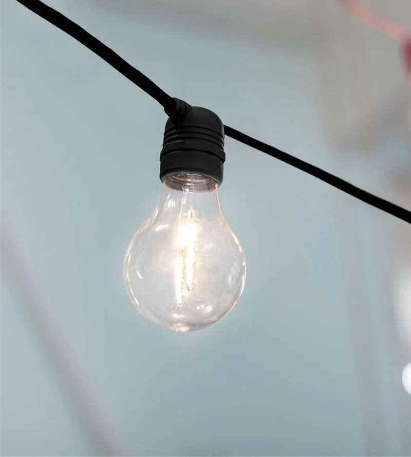 Guirlande lumineuse solaire ALLEGRA - 10 ampoules - Blanc chaud