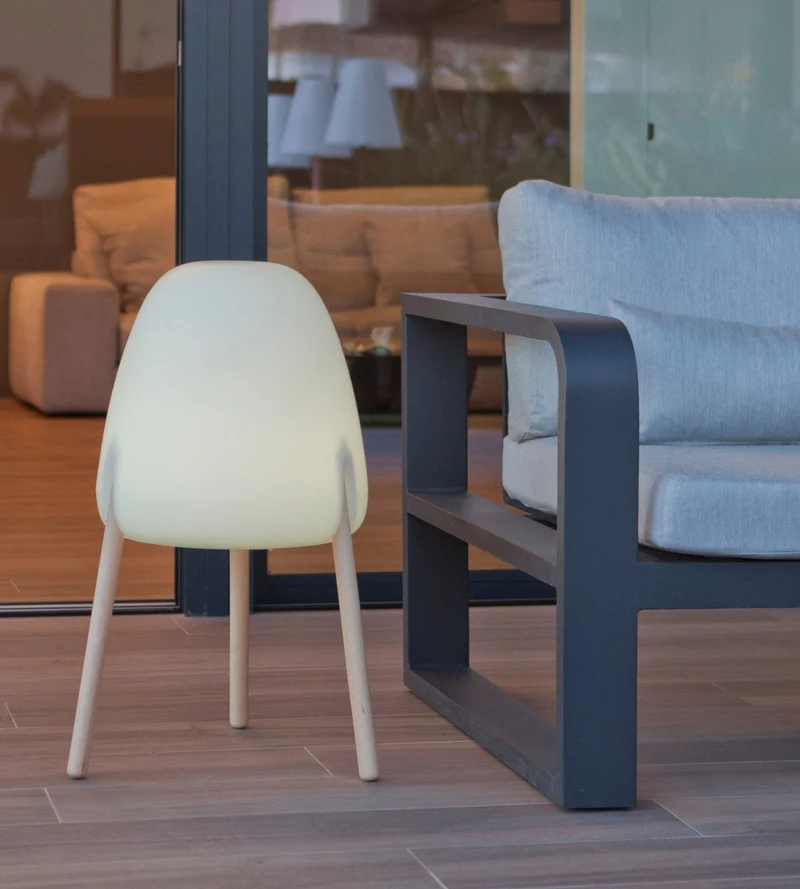 Lampe design solaire ROCKET - Éclairage blanc et multicolore réglable - Éxtérieur et Intérieur