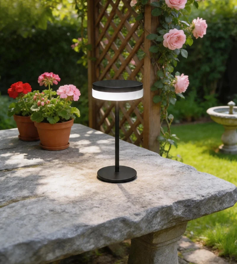 Lampe de table solaire LED FRIS noire