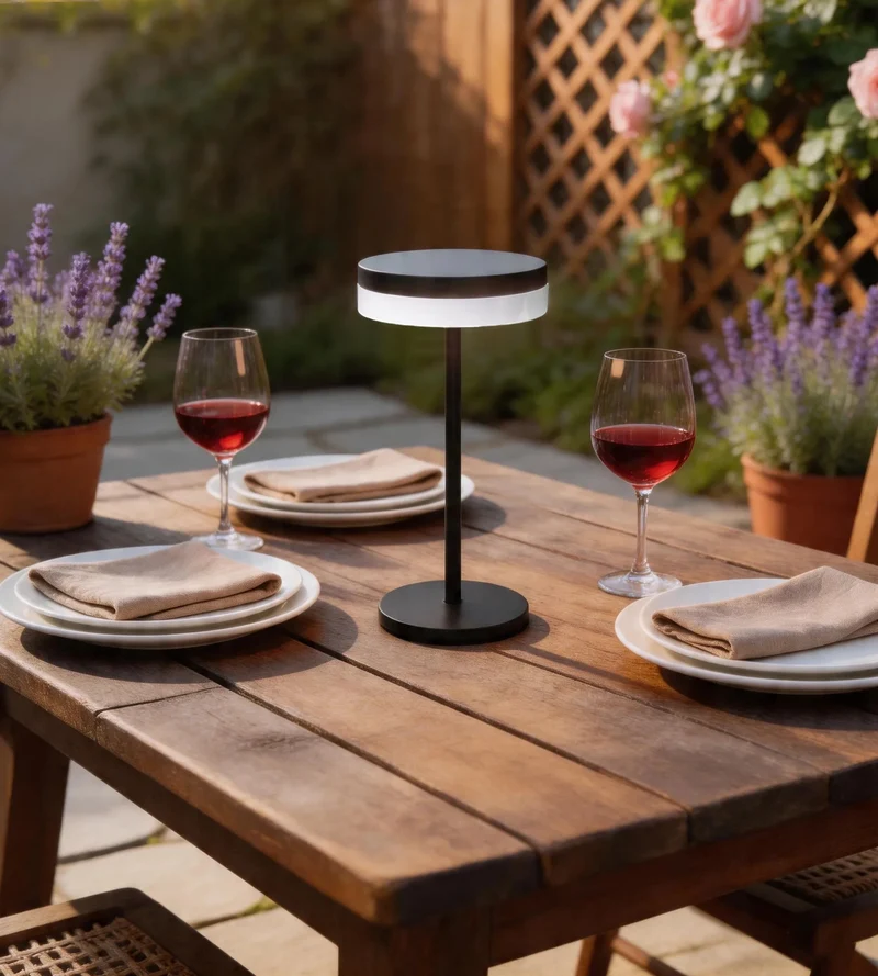 Lampe de table solaire LED FRIS noire