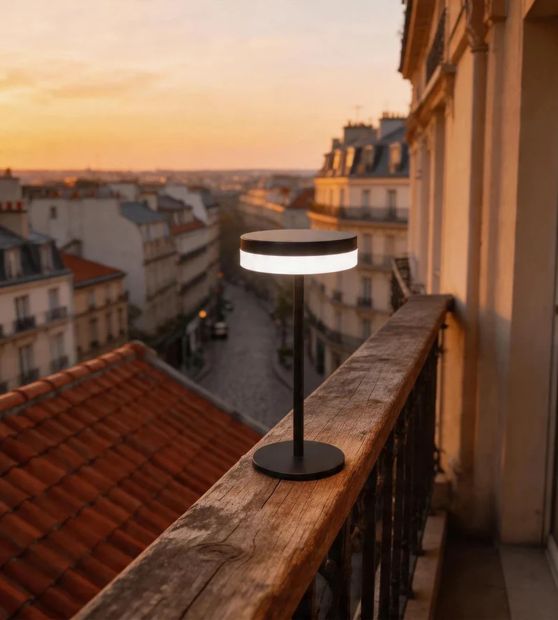 Lampe de table solaire LED FRIS noire