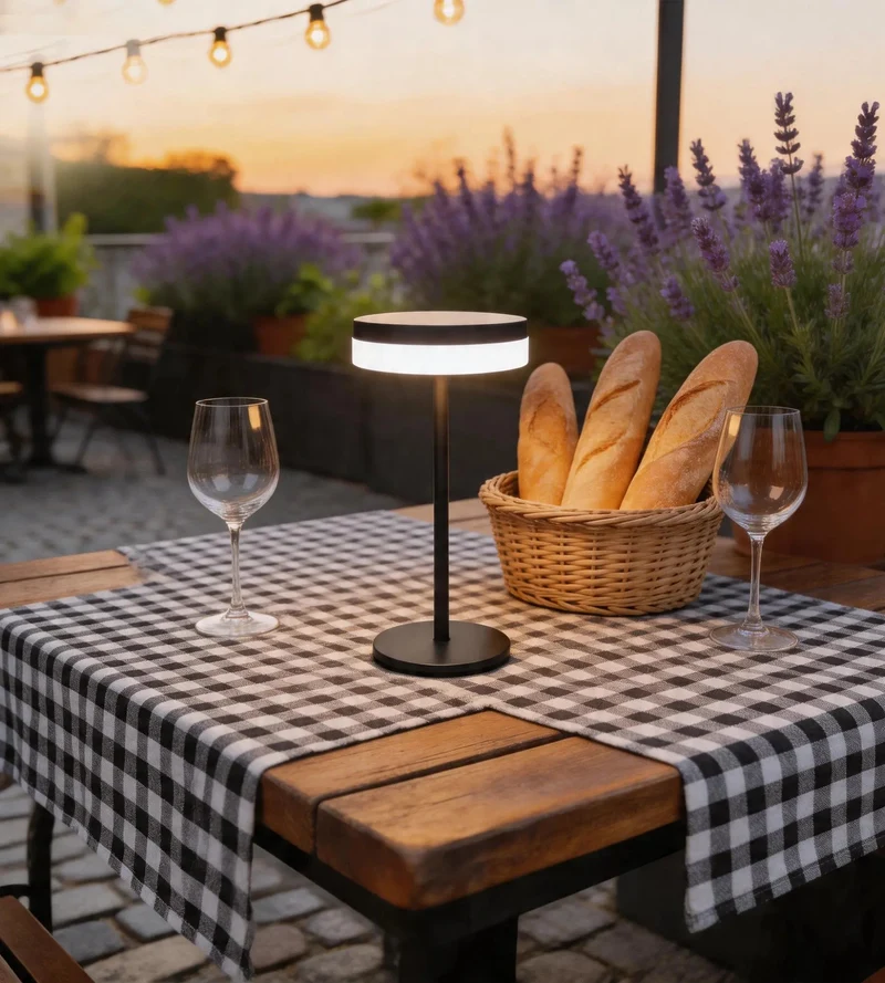 Lampe de table solaire LED FRIS noire