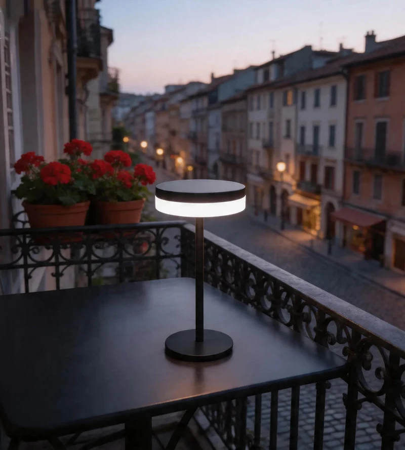 Lampe de table solaire LED FRIS noire