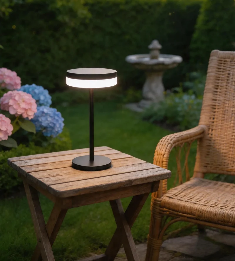 Lampe de table solaire LED FRIS noire