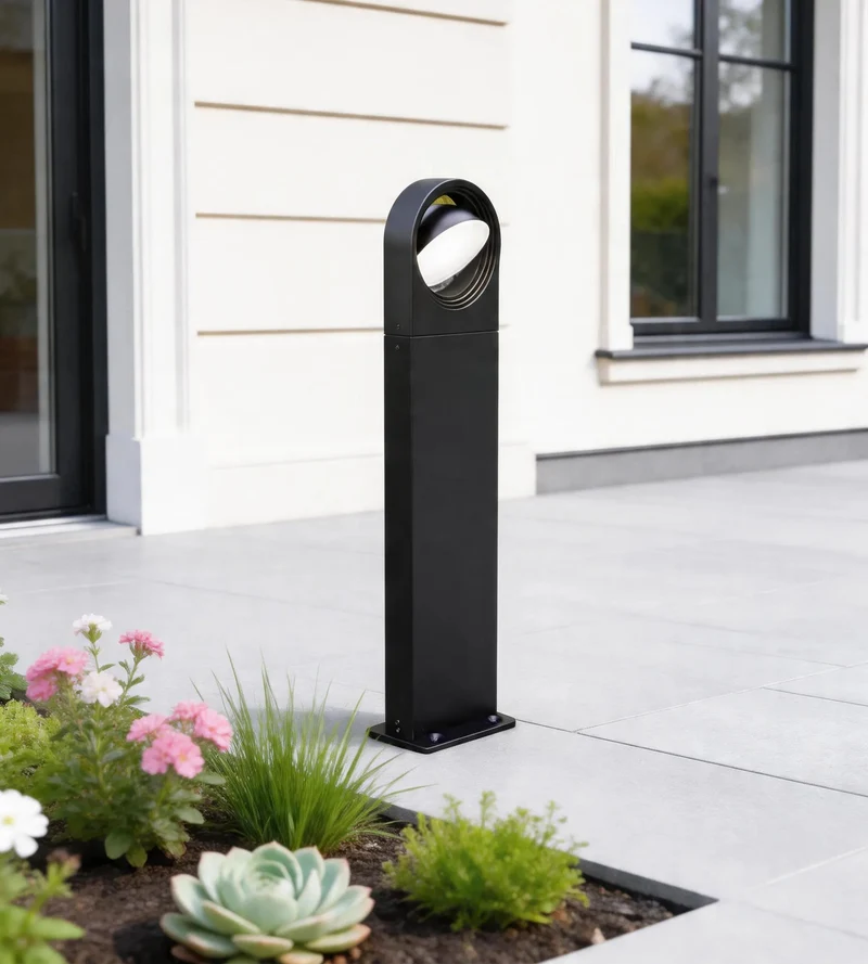 Borne extérieure LED EXPLORER noire Tête orientable