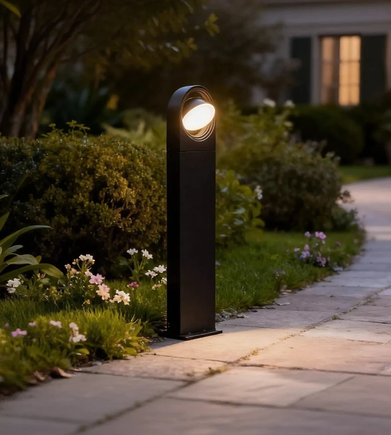 Borne extérieure LED EXPLORER noire Tête orientable
