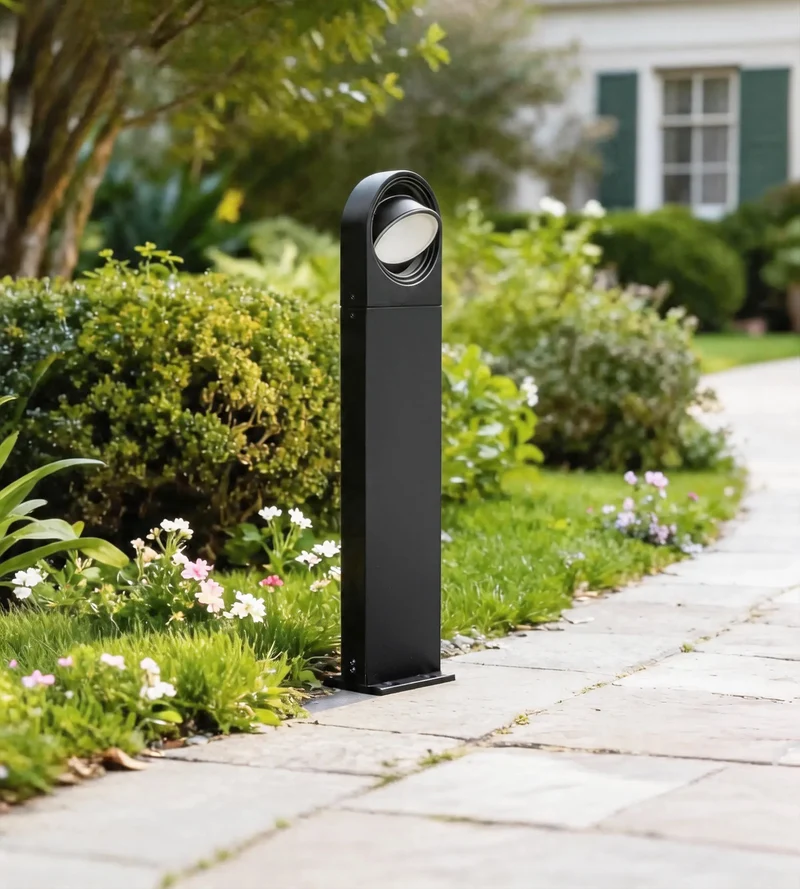 Borne extérieure LED EXPLORER noire Tête orientable