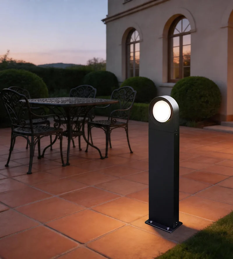 Borne extérieure LED EXPLORER noire Tête orientable