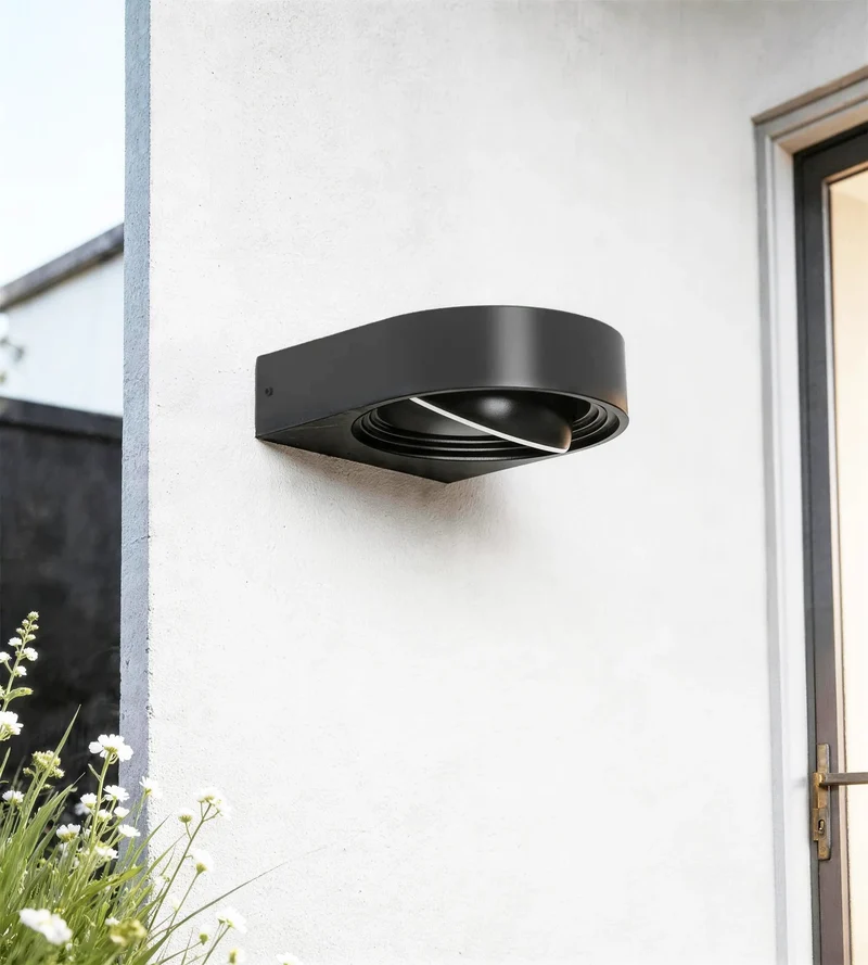 Applique murale extérieure LED EXPLORER noire Tête orientable