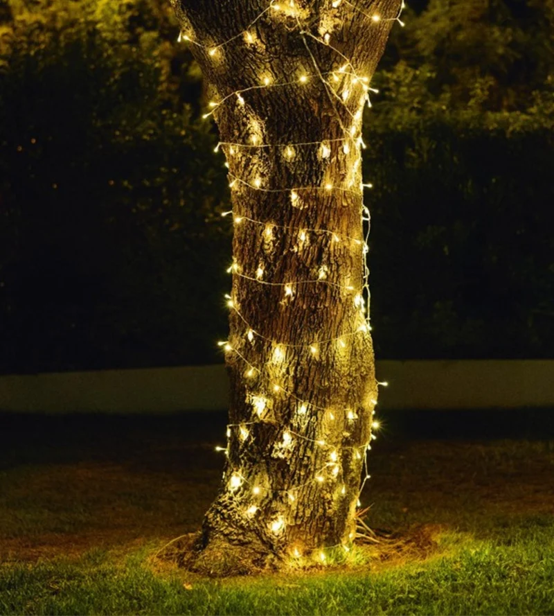 Guirlande lumineuse solaire LUCEO - Longueur de 10 mètres - 100 lumières de 1 lumen