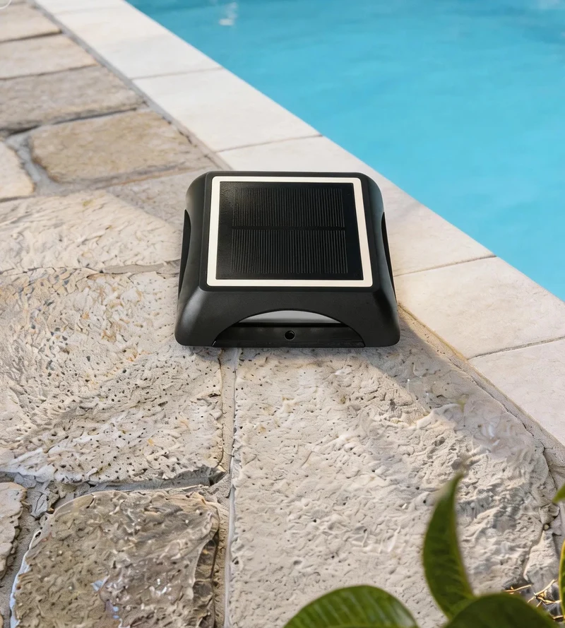 Pavé solaire LED carré blanc neutre - 3 modes de 50 à 200 lumens - Sol ou mural