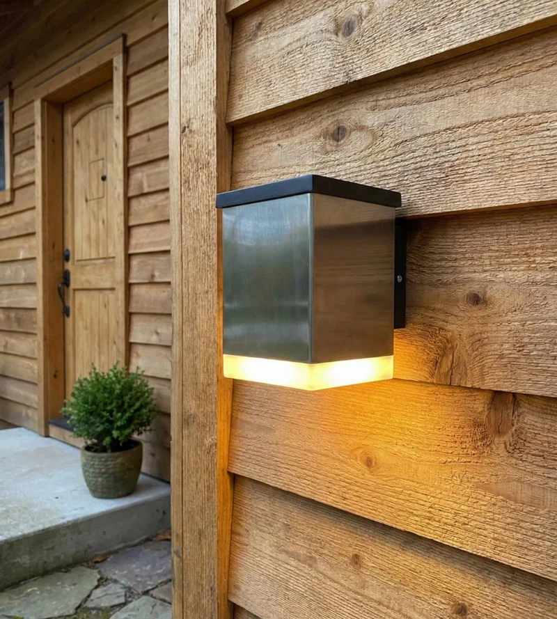 Applique murale solaire extérieure LED QUADRO inox