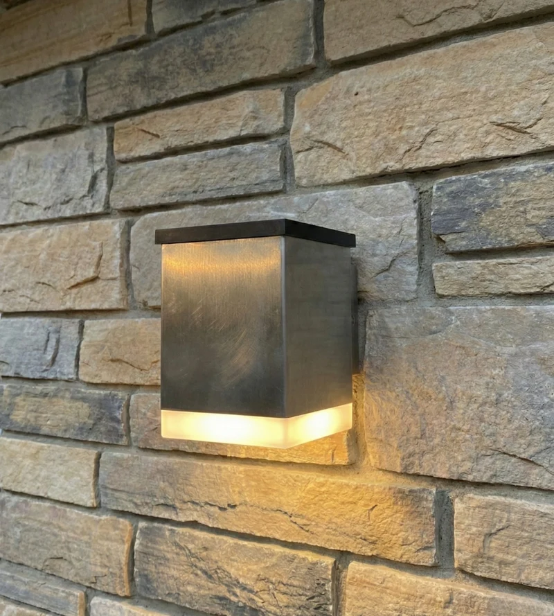 Applique murale solaire extérieure LED QUADRO inox