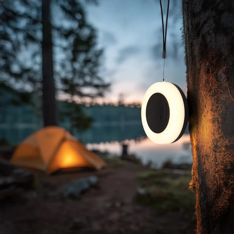 Lampe de table solaire LED NOMADE noire - 5 modes d'éclairages de 40 à 270 lumens - Prise USB - Batterie 1600mAh