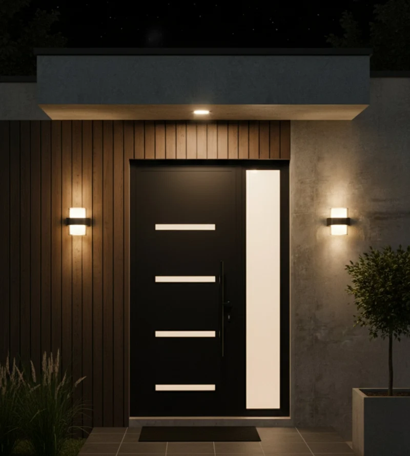 Applique murale extérieure LED LILE noire