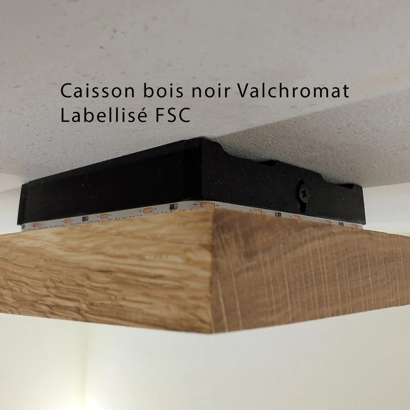 Plafonnier DCL indirect chêne massif 20 cm