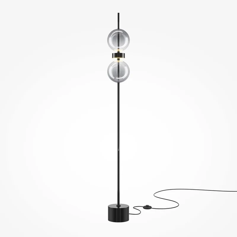 Lampadaire métal noir moderne